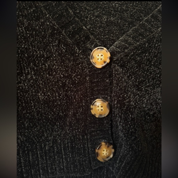 Urban Outfitters Black Cropped Button Front Cardigan Sweater - Picture 4 of 5